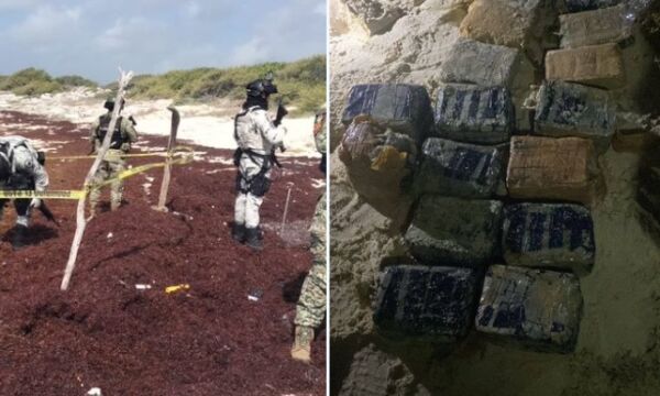 Aseguran 50 kilos de cocaina en playa de Cozumel