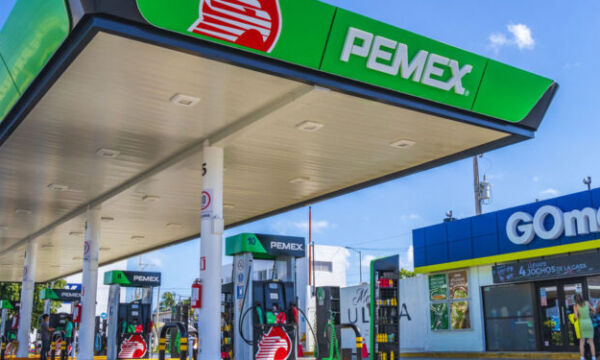 Mexican GOmart shop store at Pemex petrol gas station Mexico.