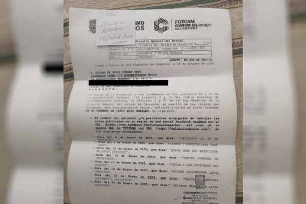 Fiscalia-Campeche-medio-Telemar-informacion-periodistas-escribieron-gobernadora-Layda-Sansores 3-600x400